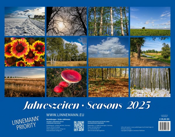 Wall Calendar Seasons 2025