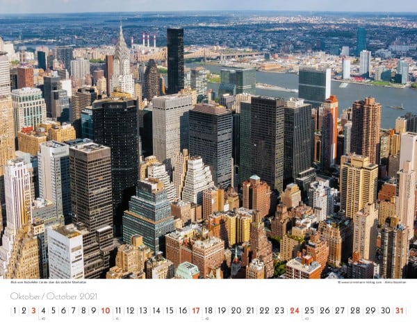 Wall Calendar New York 2021 - Wall calendars 2020 | Town, countries and