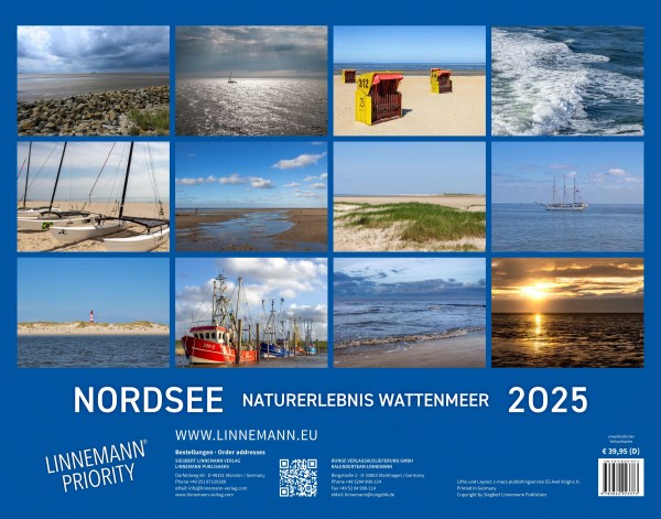 Wall Calendar North Sea 2025