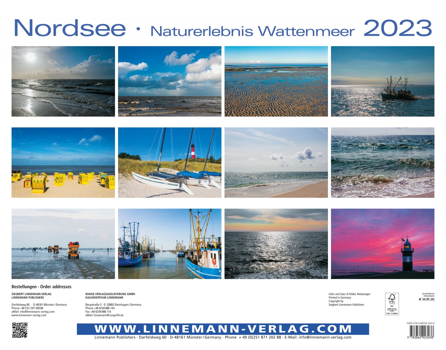 Und 2023 Calendar Wall Calendar North Sea 2023 - Wall Calendars 2022 | Town, Countries And  Nature Calendars | Siegbert Linnemann Verlag